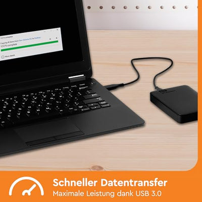 WD Elements Portable externe Festplatte 6 TB (mobiler Speicher, USB 3.0-Schnittstelle, Plug-and-Play, für Windows formatiert) Schwarz