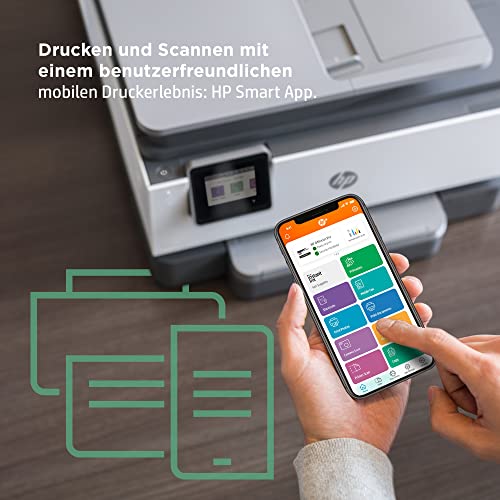 Imprimante multifonction HP OfficeJet Pro 9012e, 6 mois d'impression gratuite avec HP Instant Ink inclus, HP+, imprimante, scanner, copieur, fax, WLAN, LAN, duplex, HP ePrint, Airprint, Basalt