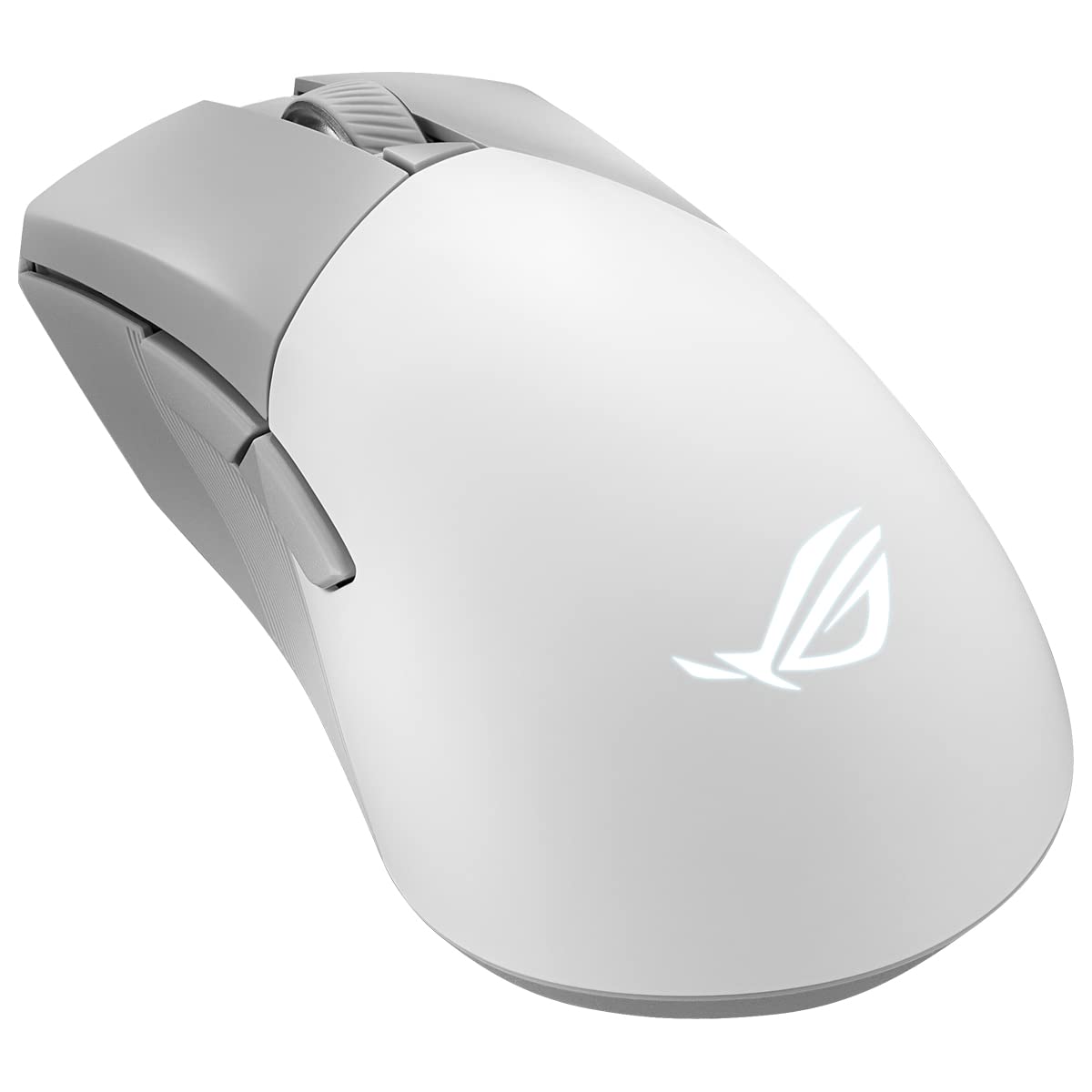 ASUS ROG Gladius III Wireless AimPoint White RGB Gaming Maus (optischer ROG AimPoint-Sensor, 36.000 DPI, 650 IPS, ROG Micro Switches, ergonomisch, 2,4-GHz, Bluetooth, USB, weiß)