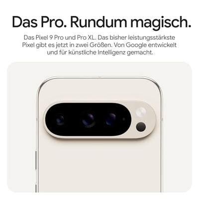 Google Pixel 9 Pro XL – Android-Smartphone mit Gemini ohne SIM-Lock, Dreifach-Rückkamerasystem, 24 Stunden Akkulaufzeit und EIN 6,8 Zoll großes Super Actua-Display – Porcelain, 256GB