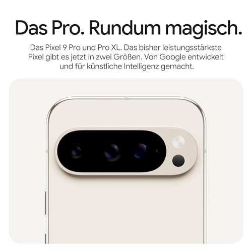 Google Pixel 9 Pro – Android-Smartphone mit Gemini ohne SIM-Lock, Dreifach-Rückkamerasystem, 24 Stunden Akkulaufzeit und EIN 6,3 Zoll großes Super Actua-Display – Porcelain, 128GB