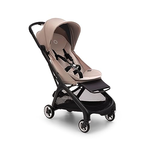 Bugaboo Butterfly ultrakompakter Reise-Kinderwagen, klein & leicht, einhändig faltbar und einfach zu lenken, ergonomischer City-Kinderwagen für Babys ab 6 Monaten, mit viel Stauraum, Desert Taupe