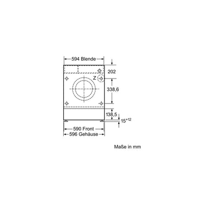 Bosch WIW28443 Serie 8 Einbauwaschmaschine Frontlader, 62 kWh pro 100 Waschzyklen, 1400 UpM, 8 kg, weiß, EcoSilence Drive, SpeedPerfect, VarioTrommel, ActiveWater Plus