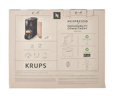 Nespresso Krups XN110BRD Essenza Mini Kaffeekapselmaschine | 0,6 L | 19 bar | Energiesparmodus | grau | Energieklasse A