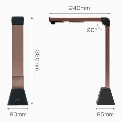 Bamboosang Tragbar Dokumentkamera und Scanner : Hohe Auflösung 8MP Dokumentenscanner A3 Größe Erfassen, Mehrsprachige OCR, USB Dokumentenkamera, Leistungsstarke Software Scanner für Lehrer Büro