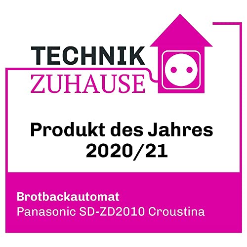 Panasonic Croustina Brotbackautomat SD-ZD2010 für Krustenbrot (18 Programme, Brotmaschine, glutenfrei, knuspriges Brot, Vollkorn-Krustenbrot), schwarz