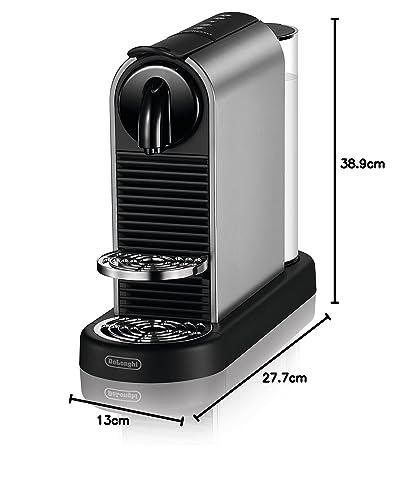 Nespresso De'Longhi CitiZ Platinum EN220.T, Kapsel-Kaffeemaschine, 4 Tassengrößen, 19 bar, 1260 W, Titan