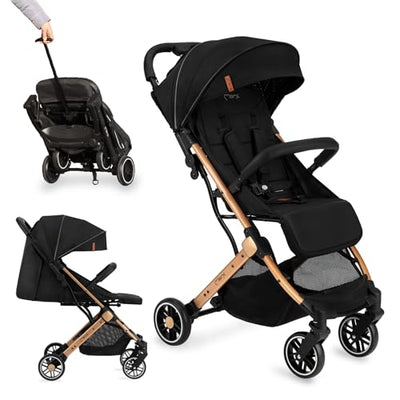 MOMI ESTELLE Kinderwagen für Kinder ab 6 Monat bis zu max. Körpergewicht von 15 kg, H105 x B51 x T75 cm, klappbar auf die Maße H65 x B51 x T21 cm, Gewicht 7,5 kg, 5-Punkt-Sicherheitsgurt