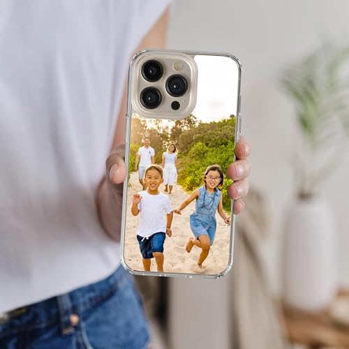 AMAZING Personalisierte Hülle für iPhone 16 Pro Max für iPhone TPU und Acrylglas Hülle Gestalten Sie Ihre Hülle mit Bildern Foto Text - Ihr Eigenes Design