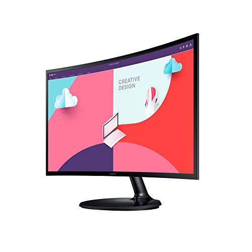 Moniteur Samsung S36C Essential S27C364EAU, incurvé, 27 pouces, dalle VA, résolution Full HD, Eco Saving Plus, AMD FreeSync, temps de réponse de 4 ms, taux de rafraîchissement 75 Hz, noir