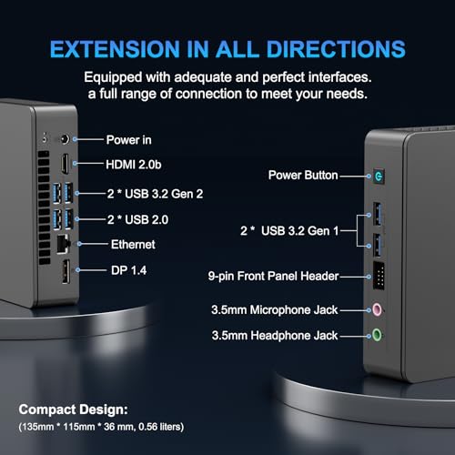 Fujitsu Esprimo Q957 Mini PC Computer Intel Pentium G4560, 8 GB RAM, SSD 250 GB NVMe, WLAN, Windows 10 Pro (Generalüberholt)