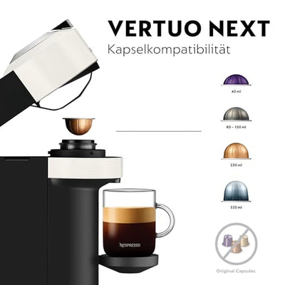 Nespresso De'Longhi ENV 120.W Vertuo Next Kaffeekapselmaschine, weiß