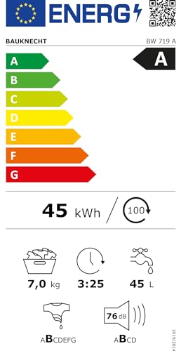 Bauknecht WM Elite 9AA Waschmaschine/ 9 kg/ 1400 U/min/Energieeffizienzklasse A/ActiveCareColor+/ A-20%/ SteamHygiene-Antivirus/SteamRefresh/Stop&Add-Nachlegefunktion/Volle Ladung 45Min.