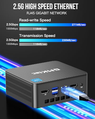 GMKtec G3 Plus Mini-PC, Intel Twin Lake N150 (aufgerüstet N100) 16 GB RAM 1TB M.2 22160 SSD, Mini-Desktop-Computer unterstützt Windows 11 Pro/Dual HDMI/WiFi6/BT5.2