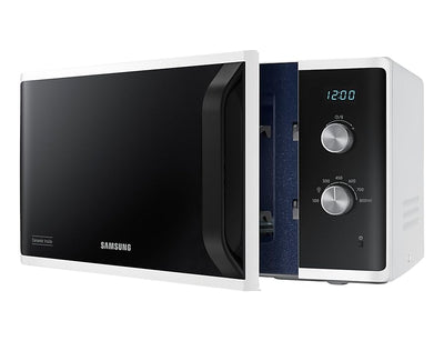 Samsung MW3500 Mikrowelle MS23K3614AW/EG / 800 W / 23 L Garraum / 48, 9 cm Breite / Kratzfester Keramik-Emaille-Innenraum / 6 Leistungsstufen / Weiß