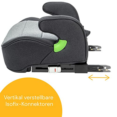 Osann Lux Isofix, Sitzerhöhung Auto Kinder, Kindersitzerhöhung mit Isofix, 126-150 cm (ca. 15-36 kg), Sitzschale i-Size - Universe Grey