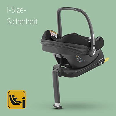 Maxi-Cosi CabrioFix i-Size, Siège Auto Bébé, 0 à 12 mois, 12 kg max., Siège Auto ISOFIX Léger (3,2 kg), Grand Canopy, Ultra-molletonné, Compatible avec les Poussettes Maxi-Cosi, Essential Black