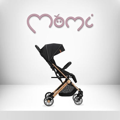 MOMI ESTELLE Kinderwagen für Kinder ab 6 Monat bis zu max. Körpergewicht von 15 kg, H105 x B51 x T75 cm, klappbar auf die Maße H65 x B51 x T21 cm, Gewicht 7,5 kg, 5-Punkt-Sicherheitsgurt