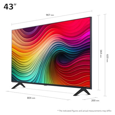 LG 43NANO81T6A TV 43" (109 cm) NanoCell Fernseher (α5 Gen7 4K AI-Prozessor, webOS 24, HDR10, bis zu 60Hz) [Modelljahr 2024]