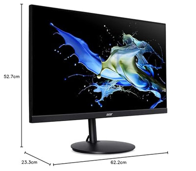 Acer CBA272H Monitor 27 Zoll (69 cm Bildschirm) Full HD, 100Hz HDMI, 75Hz VGA, 4ms (GTG), HDMI 1.4, VGA, höhenverstellbar, drehbar, FreeSync, Schwarz