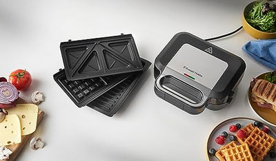 Russell Hobbs Multifunktionsgerät 3-in-1 [Sandwichmaker, Waffeleisen, Kontaktgrill] Creations (spülmaschinengeeignete, antihaftbeschichtete & extra tiefe Platten, BPA frei) 26810-56