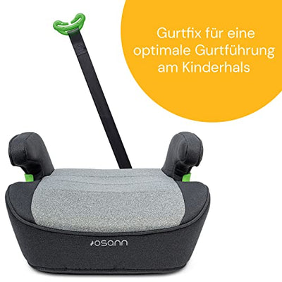 Osann Lux Isofix, Sitzerhöhung Auto Kinder, Kindersitzerhöhung mit Isofix, 126-150 cm (ca. 15-36 kg), Sitzschale i-Size - Universe Grey