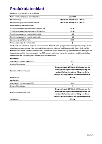 COSTWAY 16000BTU mobile Klimaanlage mit Abluftschlauch, 5 in 1 Klimagerät 4700W Heizlüfter Luftentfeuchter mit Schlafmodus, Heizen & Kühlen, Fernbedienung/App, 24H Timer