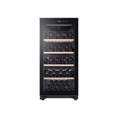 HAIER HWS116GAE - Cave a vin de vieillissement - Pose libre - 116 bouteilles H126.5 x L59,5 cm - Noir