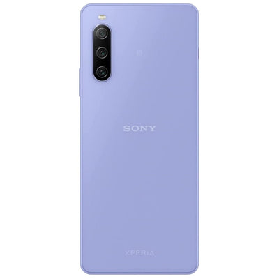 Sony Xperia 10 IV - 6 Inch 21:9 Wide OLED Display - Triple Lens Camera - 3.5 mm Audio Jack - 5000mAh - 161g - SIM Free - Dual SIM hybrid - Purple