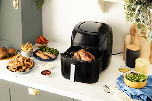 Russell Hobbs Heißluftfritteuse L 4L Rapid AirFryer [sehr kleines Gehäuse/7 Kochfunktionen/10 Programme] SatisFry (spülmaschinenfest, max 220°C, Fritteuse ohne Öl, Grillen,Backen,Braten etc) 27160-56