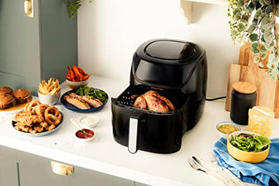 Russell Hobbs Heißluftfritteuse L 4L Rapid AirFryer [sehr kleines Gehäuse/7 Kochfunktionen/10 Programme] SatisFry (spülmaschinenfest, max 220°C, Fritteuse ohne Öl, Grillen,Backen,Braten etc) 27160-56