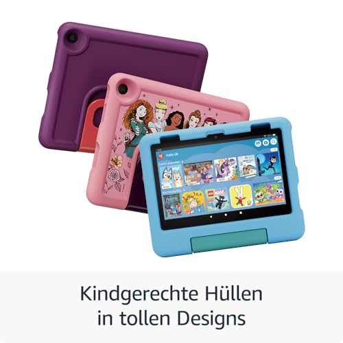 Das neue Amazon Fire HD 8 Kids-Tablet, für Kinder von 3 bis 7 Jahren | 3 GB RAM, werbefreie Inhalte, mit integrierter Kindersicherung, 13 Stunden Akkulaufzeit, 32 GB, blau (2024)