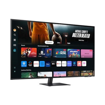 Samsung M70D Smart Monitor, 43 Zoll, 4K AI Upscaling, UHD, 60 Hz, Streaming-Monitor mit Entertainment und Gaming Hub, Bildschirm mit Lautsprechern, Smart TV Apps mit Fernbedienung, LS43DM702UUXEN