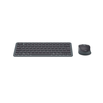 Hama Tastatur Maus Set kabellos (Multi Device Tastatur und Maus mit Bluetooth/Funk für PC, Smartphone, Tablet, klein, mit Batterien, leise Scissortasten, Multimedia Tasten, deutsches QWERTZ-Layout)