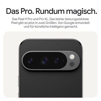 Google Pixel 9 Pro XL – Android-Smartphone mit Gemini ohne SIM-Lock, Dreifach-Rückkamerasystem, 24 Stunden Akkulaufzeit und EIN 6,8 Zoll großes Super Actua-Display – Obsidian, 128GB