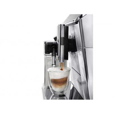 De'Longhi PrimaDonna Elite ECAM 656.75.MS Kaffeevollautomat mit 4,3 Zoll Farbdisplay automatischer Milchschaum 2 Tassen Funktion 1350W großer 2 L Wassertank Coffee Link App silber