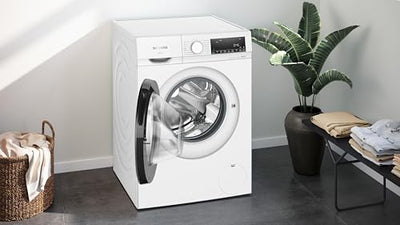 Siemens WG54G106EM iQ500, Waschmaschine 10kg, 1400 U/min, Antiflecken-System, varioSpeed für schneller saubere Wäsche, Nachlegefunktion, wäscheschonend, LED-Display, aquaStop, Amazon Exclusive Edition