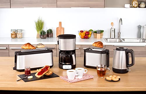 Tefal Element Langschlitz-Toaster TL4308 | 7 Bräunungsstufen | 1000 Watt | Integrierter Brötchenaufsatz | Elegantes Design | Schwarz/ Edelstahl