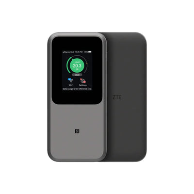 ZTE MU5120 - le point d'accès WiFi 5G portable le plus puissant, énorme batterie de 10 000 mAh, charge inversée de 18 W, NFC, écran tactile de 2,4 pouces, connecte 64 appareils - emplacement SIM déverrouillé