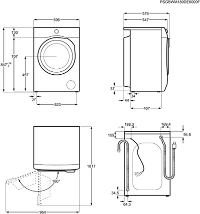 AEG L7WBA60680 Waschtrockner / DualSense - schonende Pflege / 8 kg Waschen / 5 kg Trocknen / D / energiesparend / Mengenautomatik / Nachlegefunktion / ProSteam - Auffrischfunktion / 1600 U/min