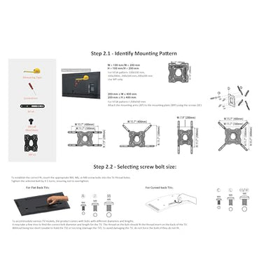 Support TV/support mural Amazon Basics, pivotant, inclinable, pour téléviseurs ou moniteurs à écran plat et incurvé de 26 à 55 pouces jusqu'à 36 kg, max. VESA 400 x 400 mm, noir