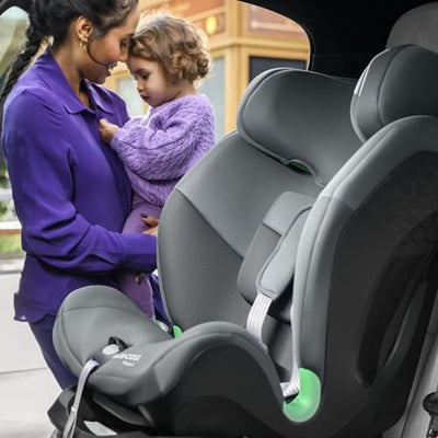 Maxi-Cosi Titan S i-Size, Mitwachsender Kindersitz, 15Monate–12Jahre (76–150cm), ISOFIX Kindersitz Auto, 5 Sitzpositionen, 13 Kopfstützenstufen, G-CELL-Schutz, 5-Punkt-Sicherheitsgurt, Tonal Graphite