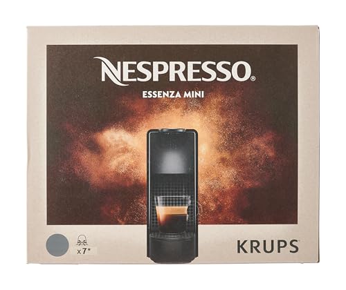 Nespresso Krups XN110BRD Essenza Mini Kaffeekapselmaschine | 0,6 L | 19 bar | Energiesparmodus | grau | Energieklasse A