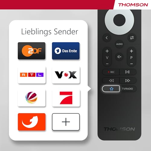 Thomson 55 Zoll (139 cm) QLED Fernseher Smart Android TV (WLAN, HDR, Triple Tuner DVB-C/S2/T2, Sprachsteuerung) – 55QA2S13-2023