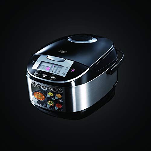 Russell Hobbs Multikocher [11-in-1: Reiskocher, Schongarer, Dampfgarer, Slow Cooker, Backoutomat, Joghurtbereiter etc.] Multicooker (5,0l, digitales Display, Anti-Kondensations-Deckel) 21850-56