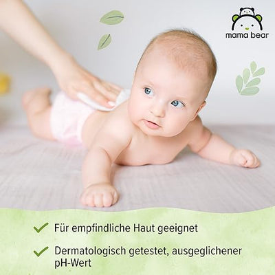 Amazon-Marke: Mama Bear Frisch Baby Feuchttücher, Aloe Vera, 1008 Stück (18 packungen mit 56), Verpackung kann abweichen