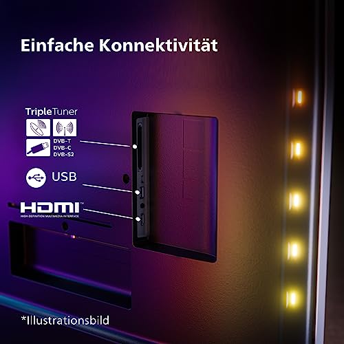 Philips Ambilight TV | 55PUS8808/12 | 139 cm (55 Zoll) 4K UHD LED Fernseher | 120 Hz | HDR | Dolby Vision | Google TV | VRR | WiFi | Bluetooth | DTS:X | Sprachsteuerung | Anthrazitfarbener Rahmen