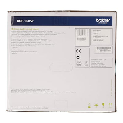 Brother DCP-1612W, Monochrom , Kompaktes 3-in-1 Multifunktionsgerät (Laserdrucker, digitaler Kopierer, Farbscanner, 2.400 x 600 dpi, USB 2.0, WLAN) dunkelgrau