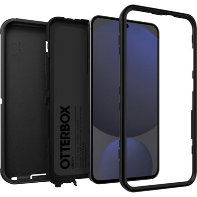 OtterBox Schutzhülle für Samsung Galaxy S24 FE Defender Serie, robust, langlebig, mit Port-Schutz, Schwarz