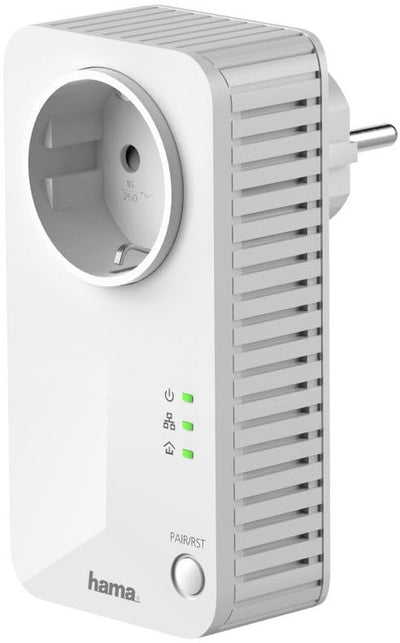 Hama Socket Powerline 600 Mbps weiß